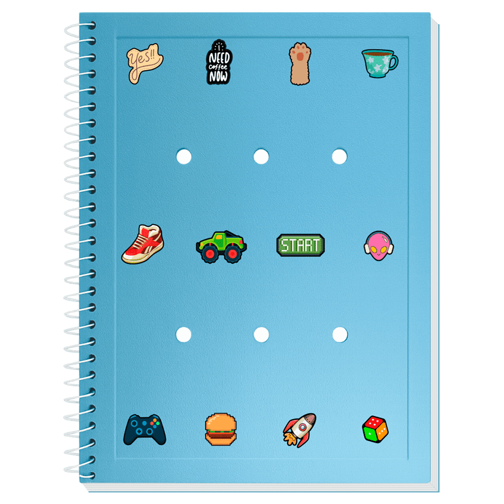 Caderno Universitario 10x1 160 Fls C.D. Tamoio - Charms Azul Caderno Universitario 10x1 160 Fls C.D. Tamoio - Charms Azul
